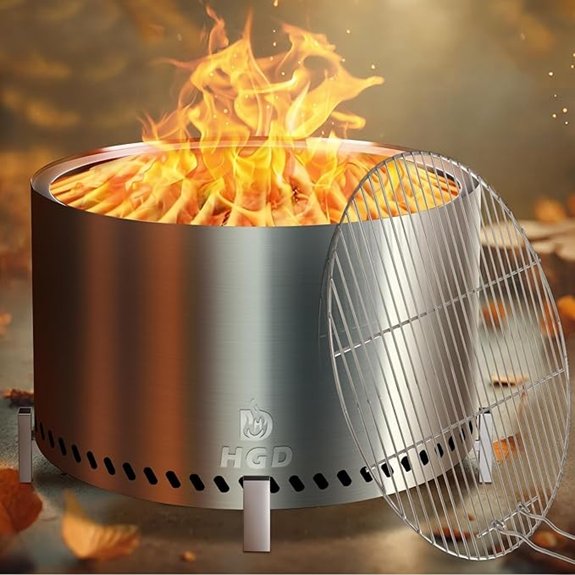 10 Best Smokeless Fire Pits That Light Up Any Backyard Night 3 smokeless firepit with grill