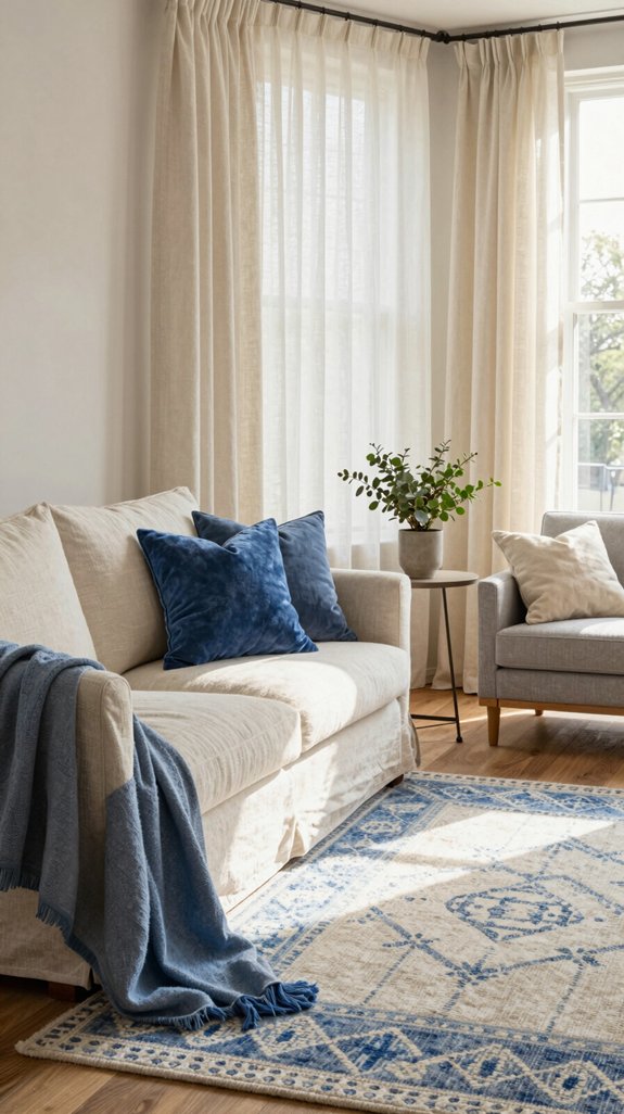 Cornflower Blue Color Pairings for Light and Charming Interiors 11 soft greens caramel accents