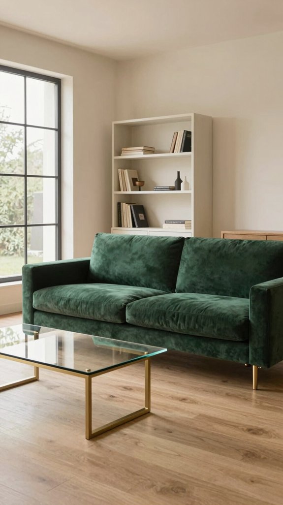 soft ivory hunter green