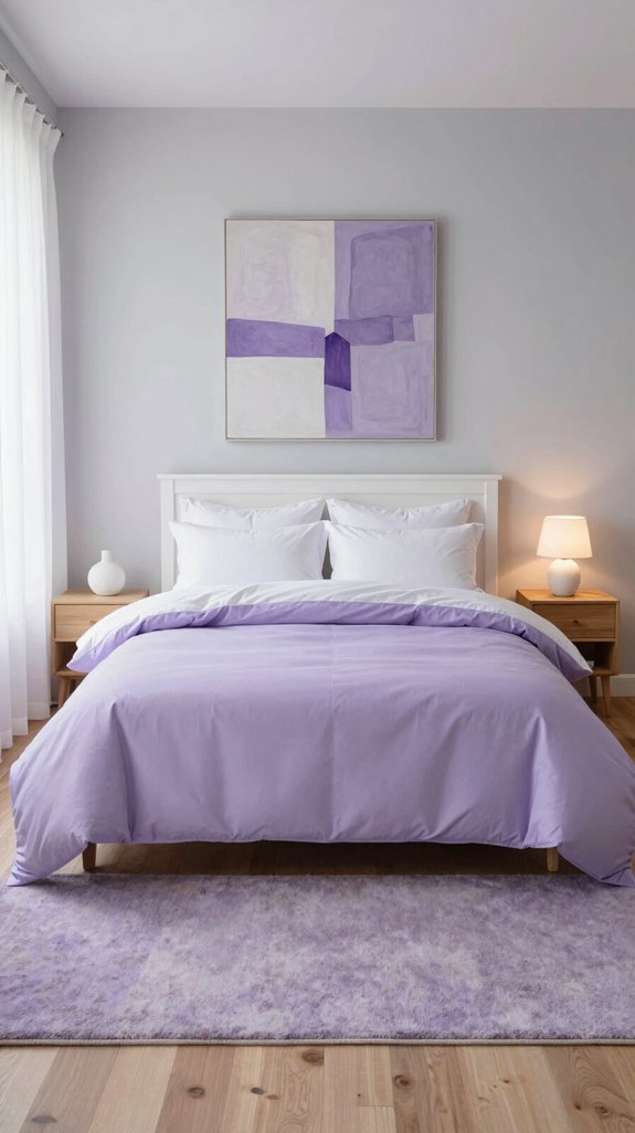Purple Color Combinations That Work Beautifully in Interiors 3 soft lavender white bedroom
