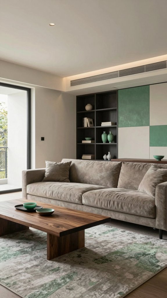 soft neutrals dark accents