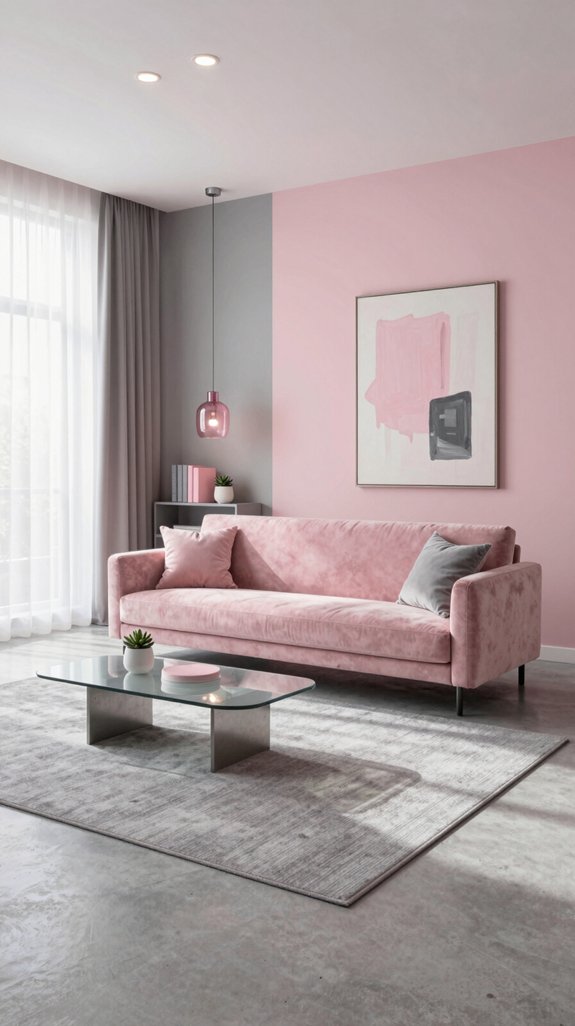 Pink and Grey Interior Color Pairings That Feel Modern and Soft 2 soft pink grey modern interior