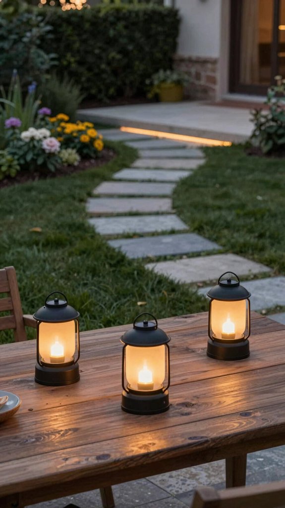solar lanterns mint paint