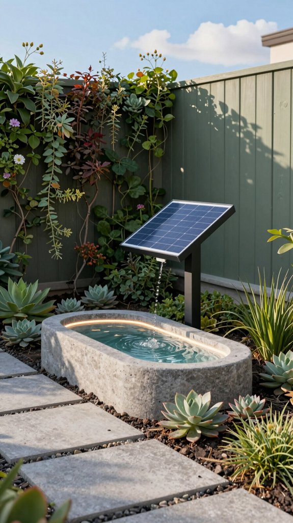solar powered compact water feature