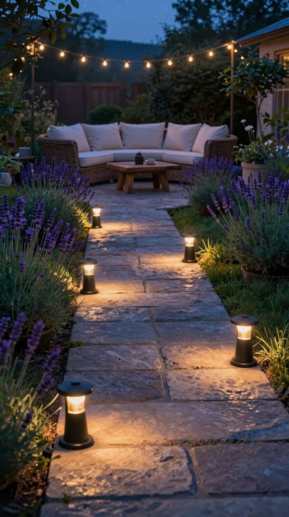 solar powered motion sensor pathway lights