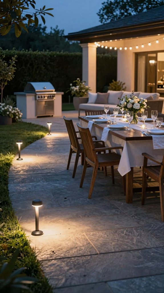 21 Backyard Dinner Party Ideas for Stylish Outdoor Entertaining 8 solar powered pathway illumination