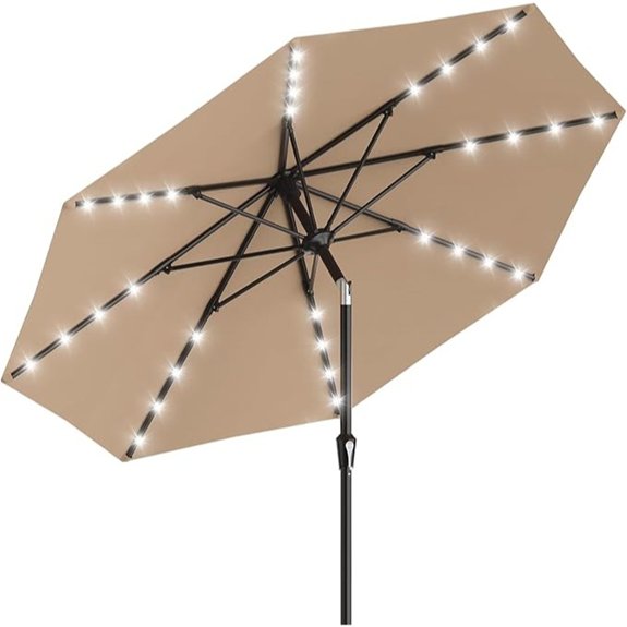 7 Patio Umbrellas That'll Turn Your Backyard Into a Summer Oasis 7 solar powered patio umbrella with lights