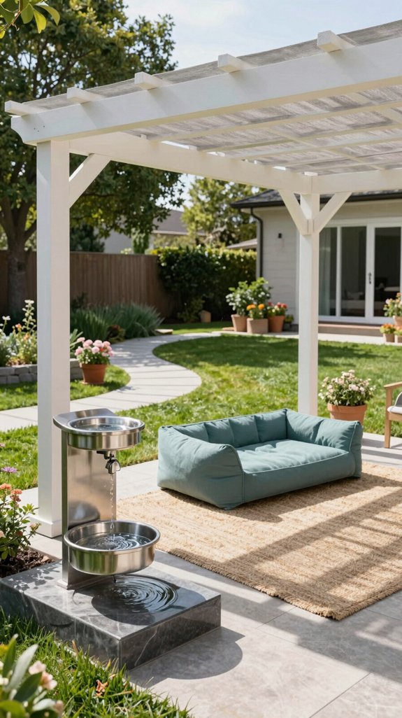 27 Backyard Ideas to Upgrade Your Outdoor Living Space 28 solar shaded pet oasis