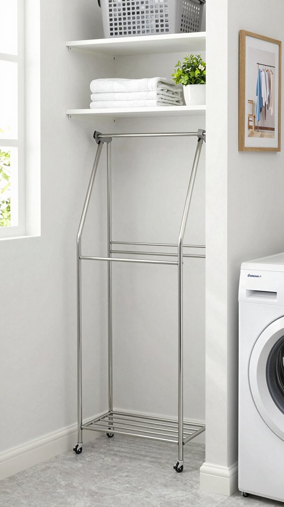 space saving closet drying rack