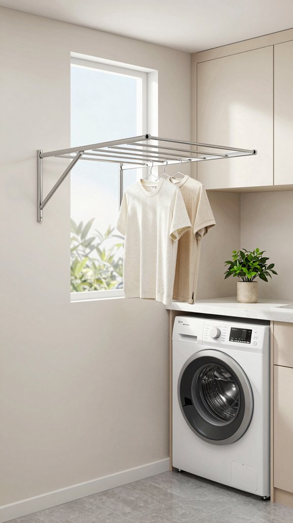 space saving pull out drying rack