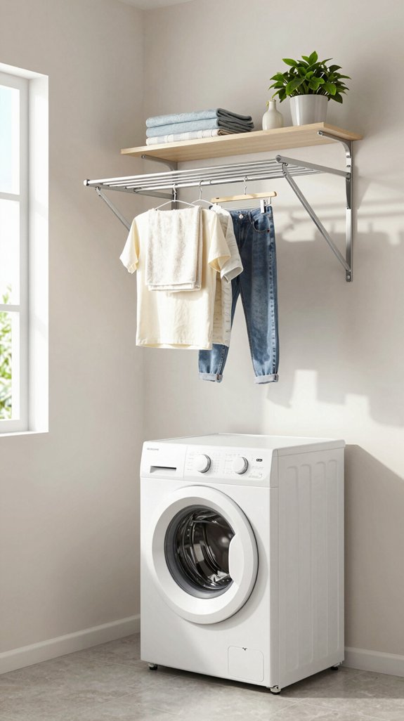 space saving wall mounted drying rack