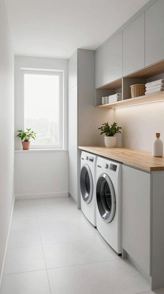spacious narrow laundry solutions