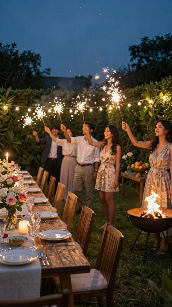 21 Backyard Dinner Party Ideas for Stylish Outdoor Entertaining 22 sparkling patio finale