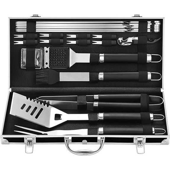 stainless steel bbq set