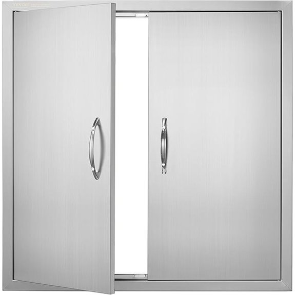 stainless steel double door
