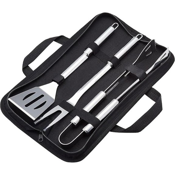 stainless steel grill set