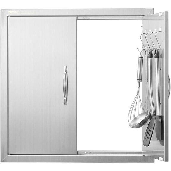 stainless steel outdoor kitchen door