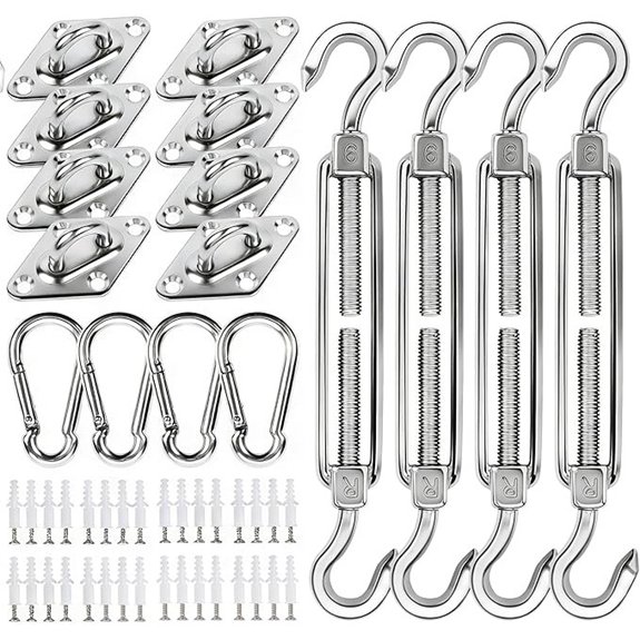 stainless steel shade sail hardware