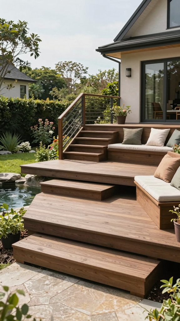 stepped deck with panoramic views