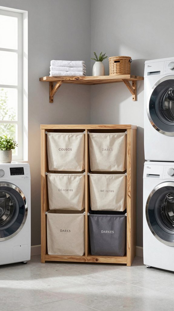 21 Laundry Room Ideas to Upgrade Your Space in Style 16 streamlined laundry sorter design
