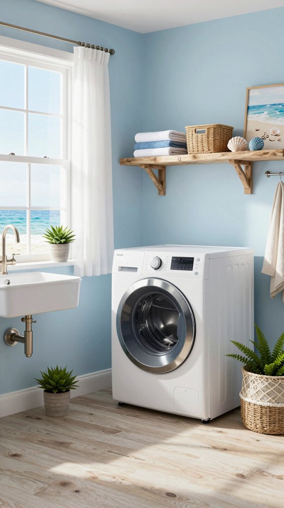 stylish coastal laundry transformation