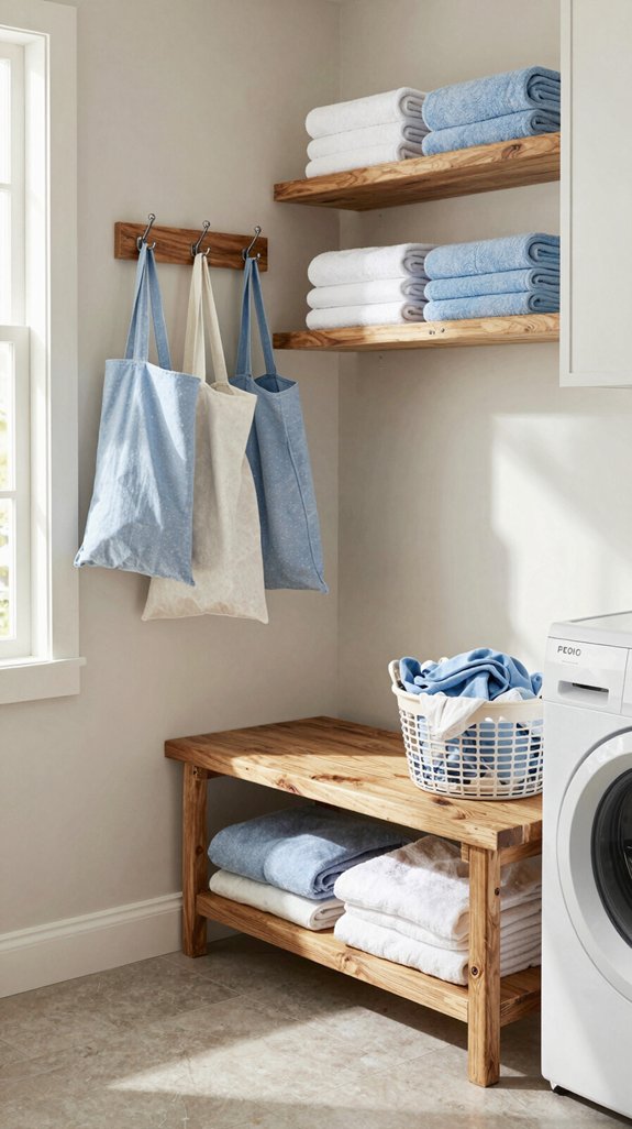 20 DIY Laundry Room Ideas for a Budget Makeover 8 stylish dirty clothes drop zone