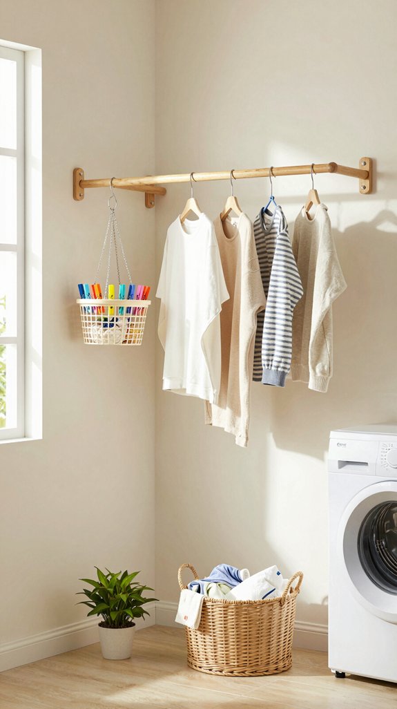 stylish diy laundry rod