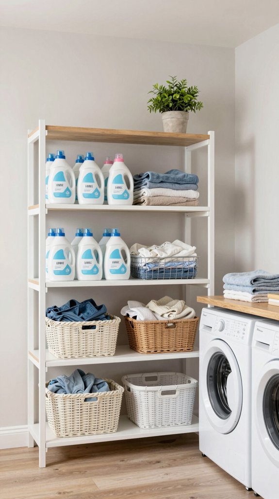 stylish efficient laundry organization