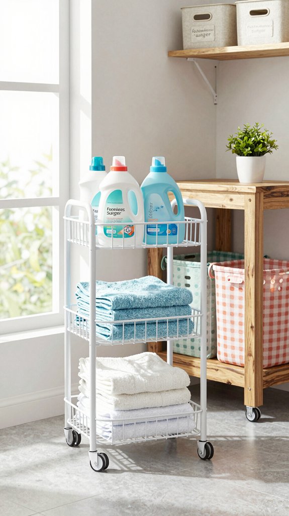 19 Laundry Room Shelf Ideas for Extra Storage 7 stylish functional laundry carts