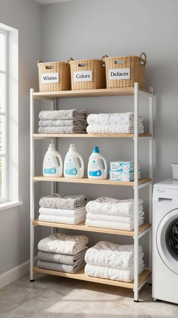 19 Laundry Room Shelf Ideas for Extra Storage 6 stylish laundry organization baskets