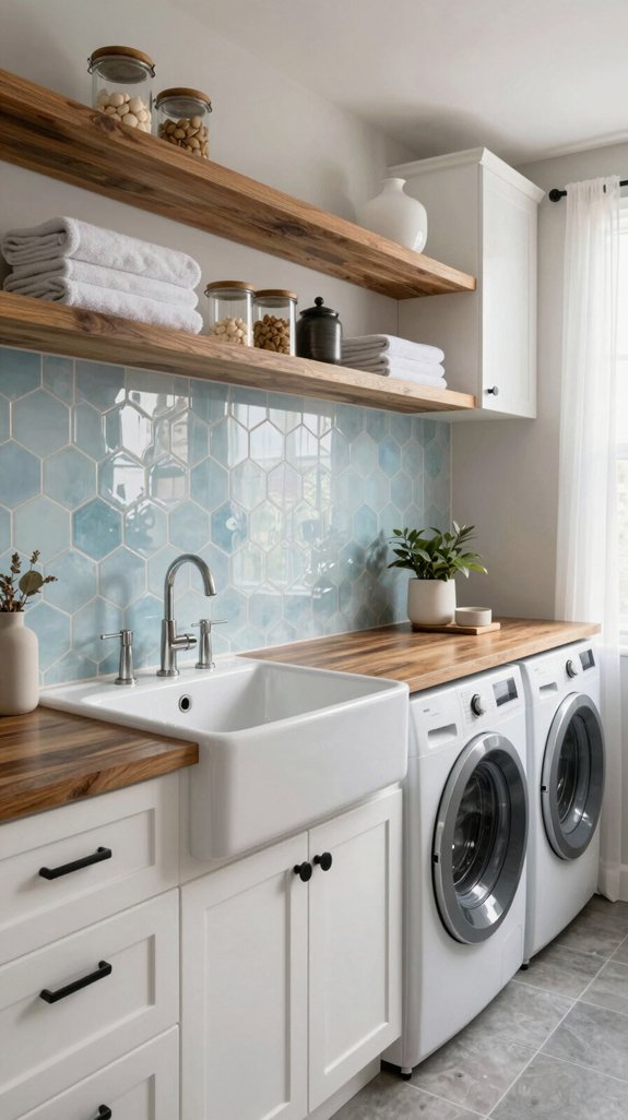 stylish laundry room backsplashes