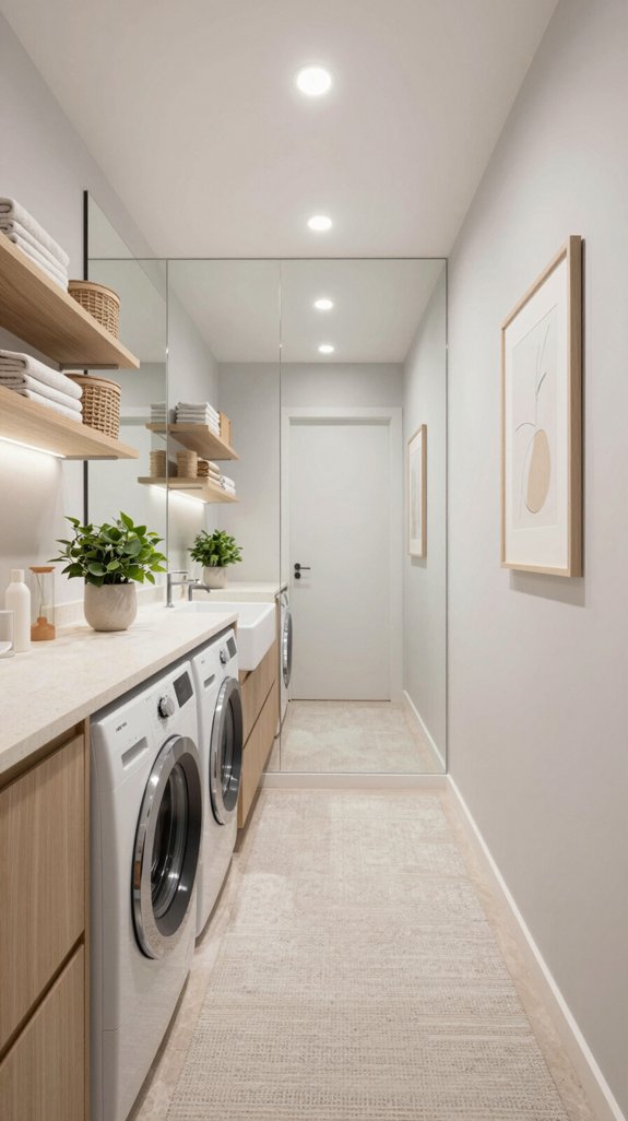 17 Narrow Laundry Room Ideas That Feel Spacious 18 stylish laundry room d cor