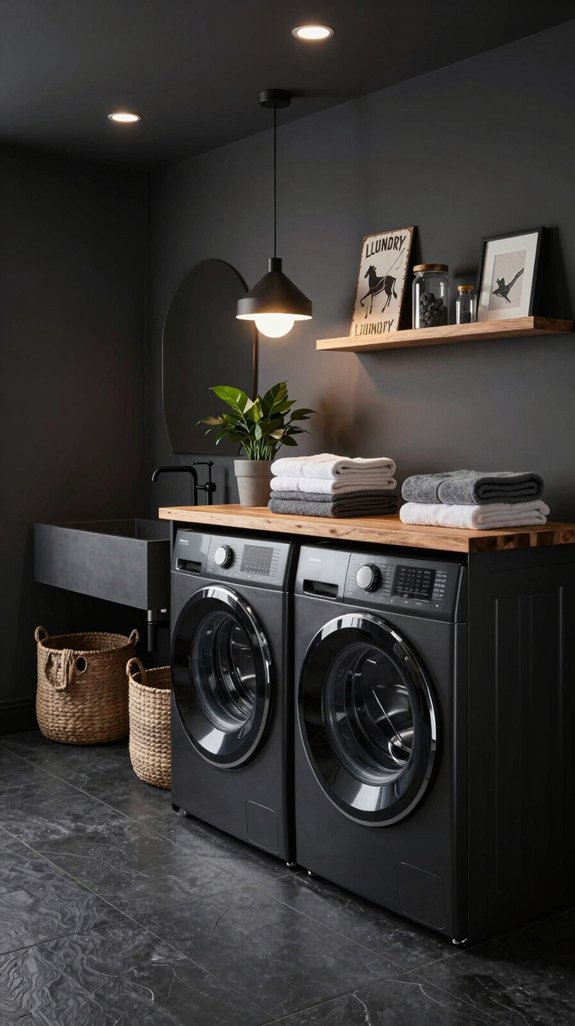 15 Moody Laundry Room Ideas for a Dramatic Look - Home Stylistica