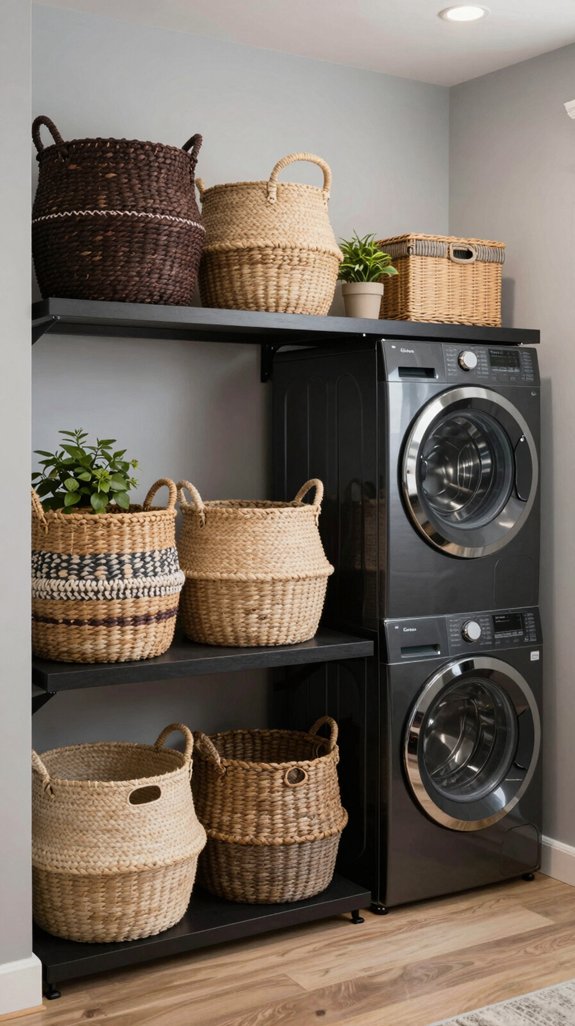 stylish laundry room organization