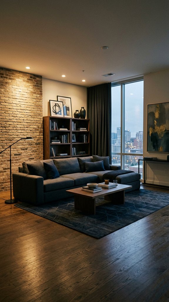 stylish masculine living room design