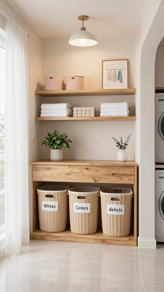 stylish multi tiered laundry station