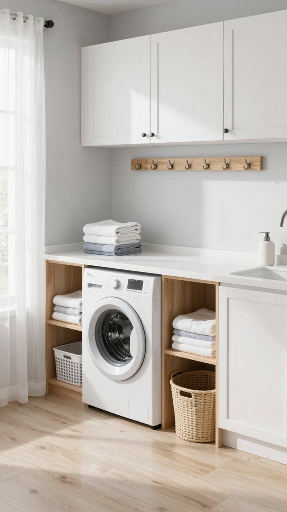 stylish organized laundry folding station