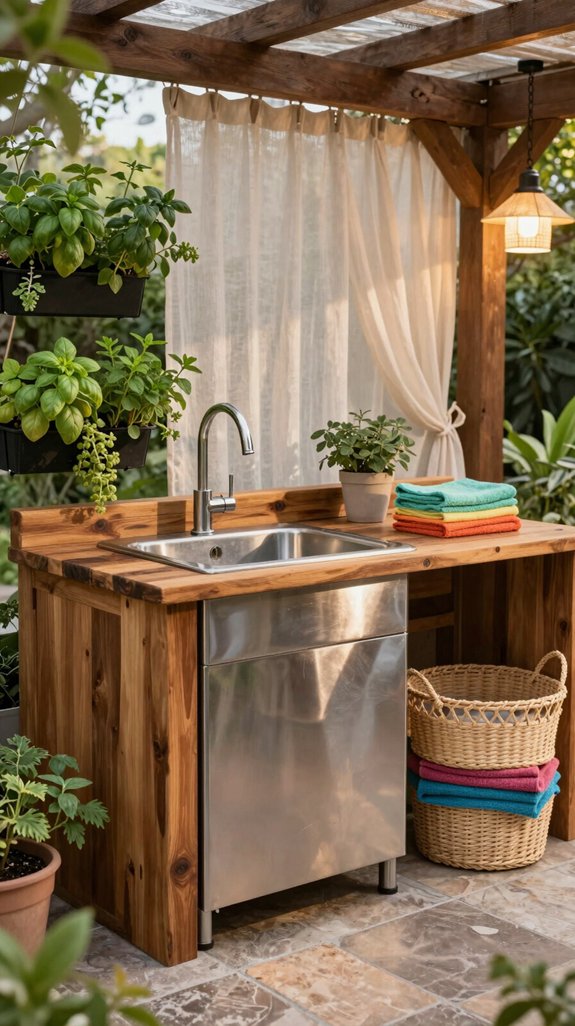 stylish outdoor wash stations