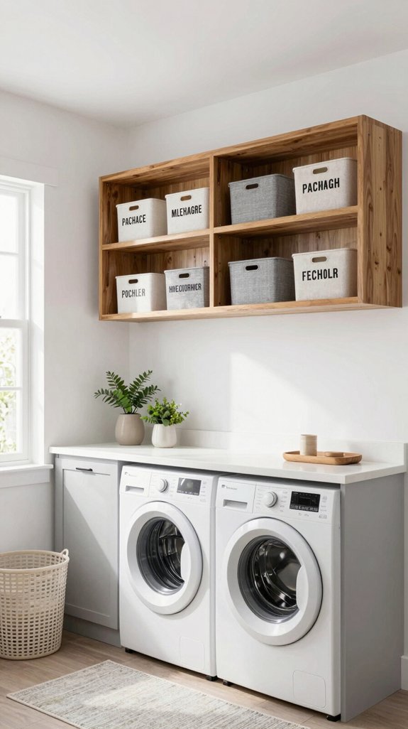 21 Laundry Room Ideas to Upgrade Your Space in Style 3 stylish overhead storage solutions