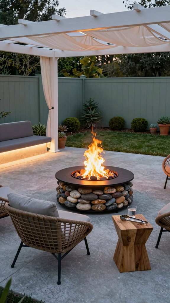 stylish safe backyard fire pit