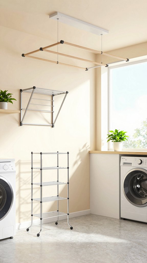 20 Fun Laundry Room Ideas to Make Chores Better 14 stylish space saving drying racks