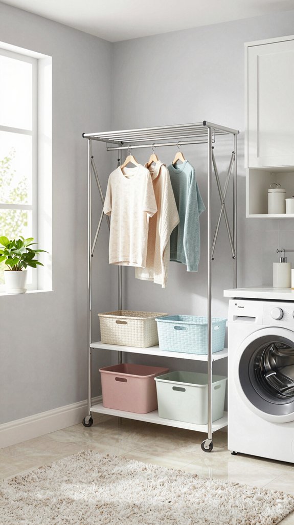 21 Laundry Room Ideas to Upgrade Your Space in Style 6 stylish wall mounted drying rack