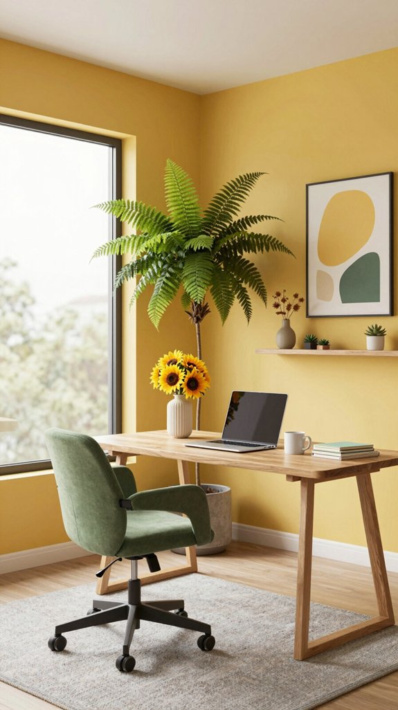 sunflower fern inspired office