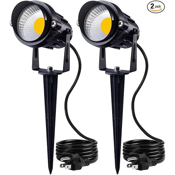 sunvie 12w waterproof led spotlights 2 pack