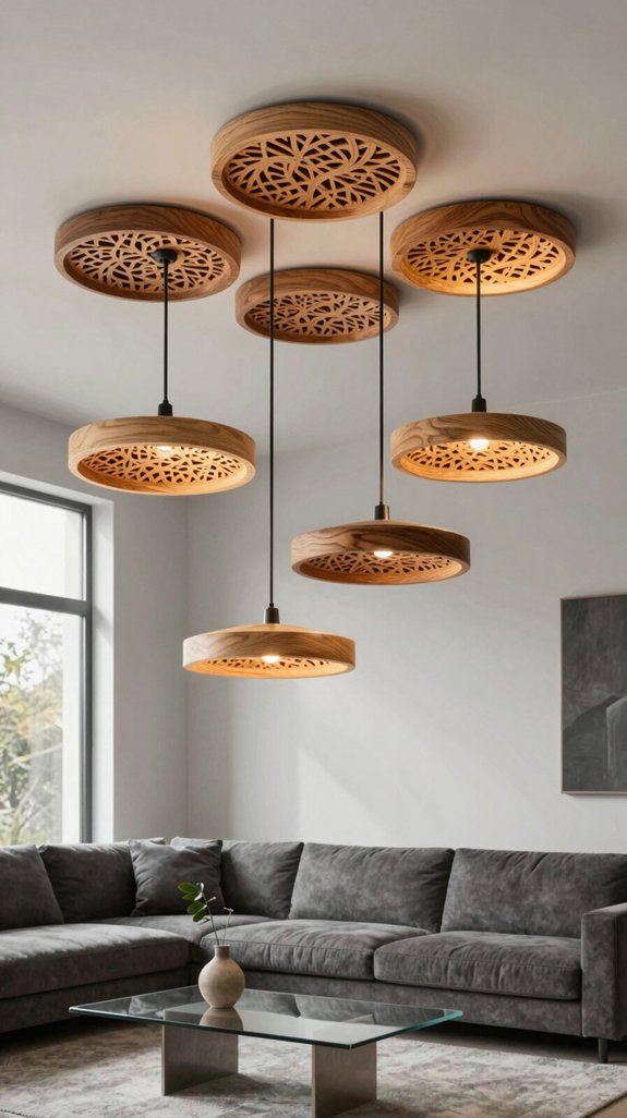 14 Wooden Ceiling Light Design Ideas for Living Rooms 13 sustainable artisanal ceiling lighting