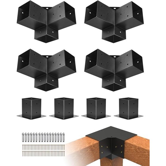 t shaped pergola bracket kit