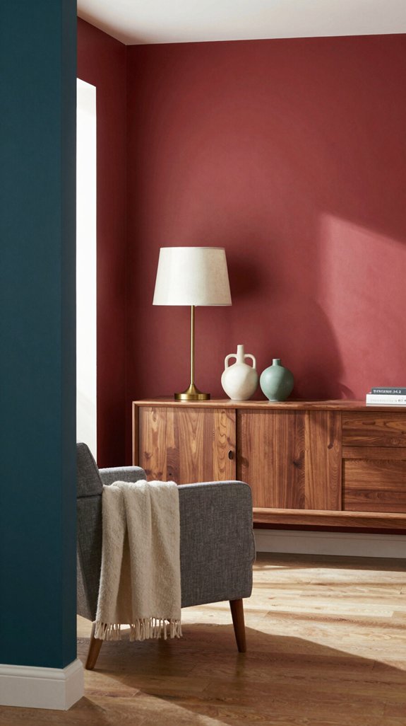 Wall Colors That Pair Well With Red Walls 8 teal accents balance red