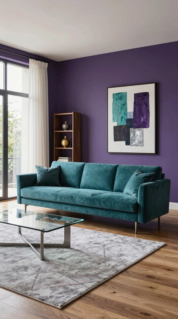 teal accents deepen dimension