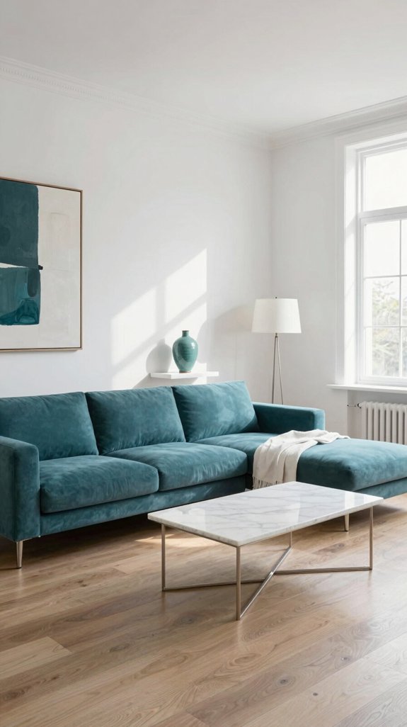teal white minimalist harmony