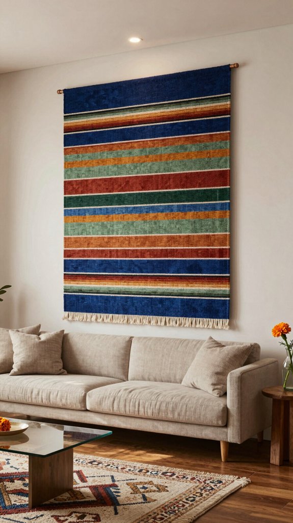 textured mexican textile layering